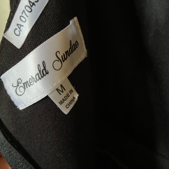 Black mini dress with yellow flowers - Picture 3 of 3